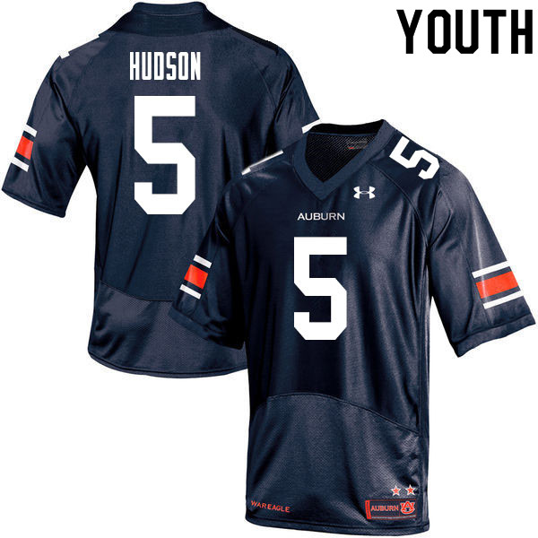 Youth #5 Kobe Hudson Auburn Tigers College Football Jerseys Sale-Navy